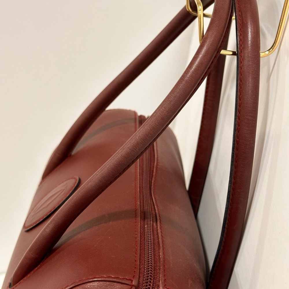---SOLD---Vintage Cartier Handbag. Burgandy. Leather - Picture 13 of 15